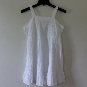 Cat & Jack White Eyelet Sundress with Back Cutout L (10-12) Plus
